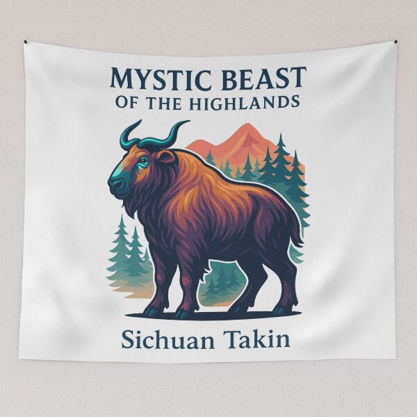 Item preview, Mystic Beast of the Highlands – Sichuan Takin Mountain Animal Art designed and sold by WildlifeInc.