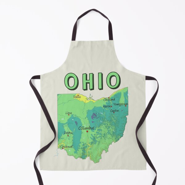 Item preview, Ohio Love, Vintage Style State Map with Major Cities - Great Lakes Region Souvenir designed and sold by mashmosh.
