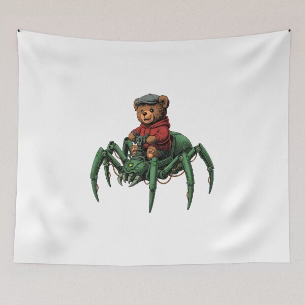 Item preview, Teddy bear on a cybernetic spider designed and sold by krabbaraban.