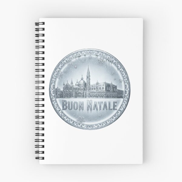 Item preview, Frozen 3D Chrome Venice Emblem – Buon Natale Silver Ice Christmas Badge designed and sold by Imaginarium of Chaos falcon88 .