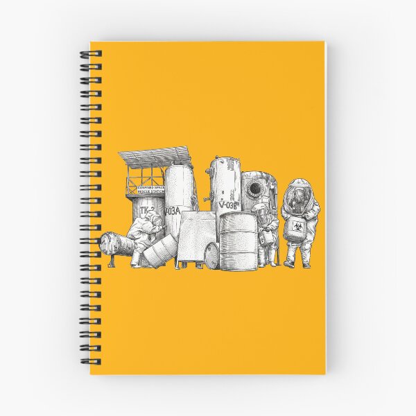 Item preview, HazMat Workers Moving Biohazard Containers designed and sold by Naux | Design & Illustration.