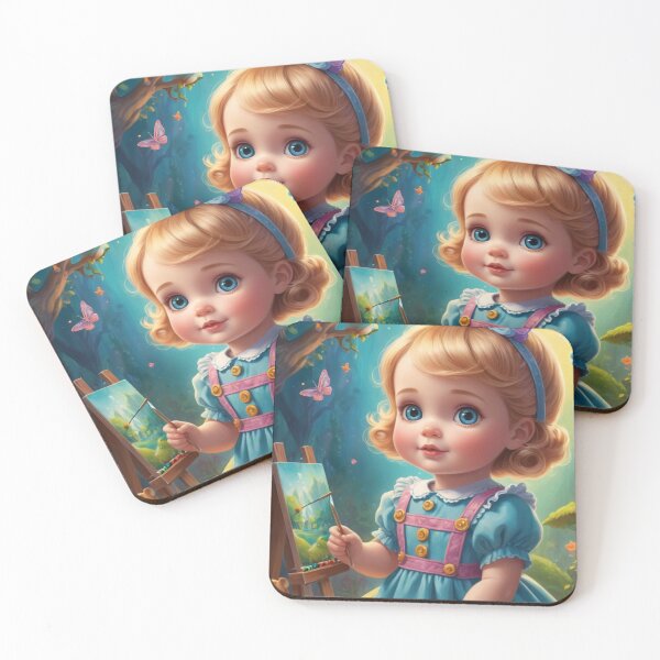 Item preview, Girl painting in the moonlight designed and sold by Sweet Dreams Ambience.