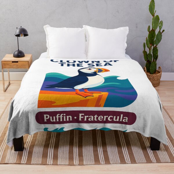 Item preview, Clown of the Sea – Puffin (Fratercula) Colorful Coastal Bird Art designed and sold by WildlifeInc.