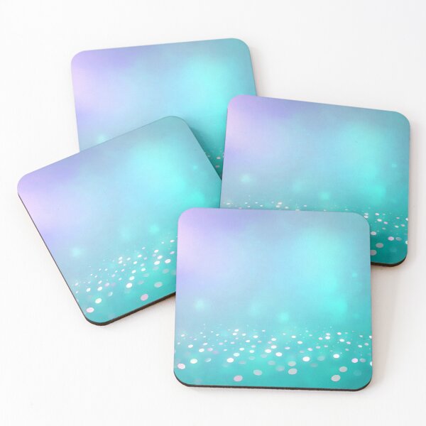 Item preview, Soft teal and purple dreamy bokeh glitter background designed and sold by SassyArtistry.