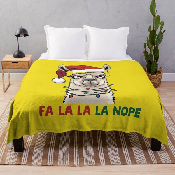 Item preview, Grumpy Llama Christmas Shirt – Fa La La La Nope – Echopaw Co. designed and sold by EchopawCo.