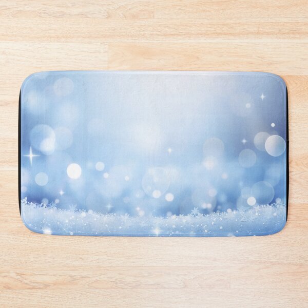 Item preview, Winter blue bokeh background with sparkling snow lights designed and sold by SassyArtistry.