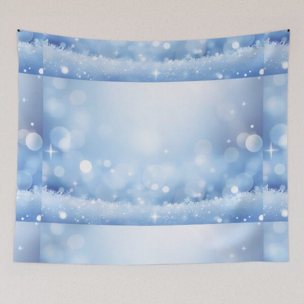 Item preview, Winter blue bokeh background with sparkling snow lights designed and sold by SassyArtistry.