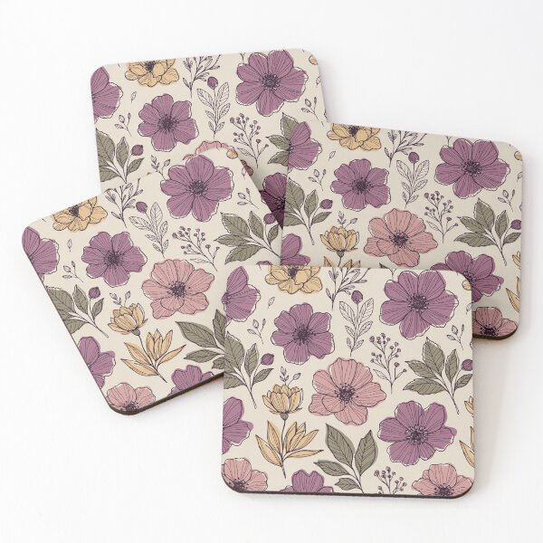 Item preview, Seamless vintage floral pattern with bold garden blooms designed and sold by SassyArtistry.