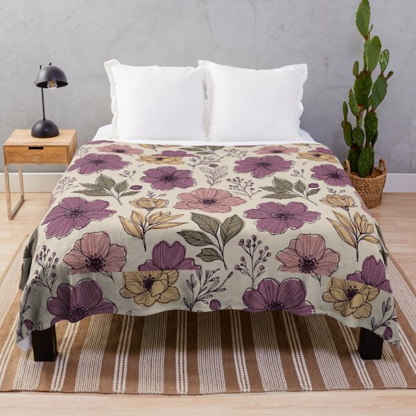 Item preview, Seamless vintage floral pattern with bold garden blooms designed and sold by SassyArtistry.