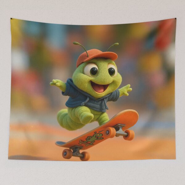 Item preview, Skater Inchworm Caterpillar designed and sold by Sillytoe.