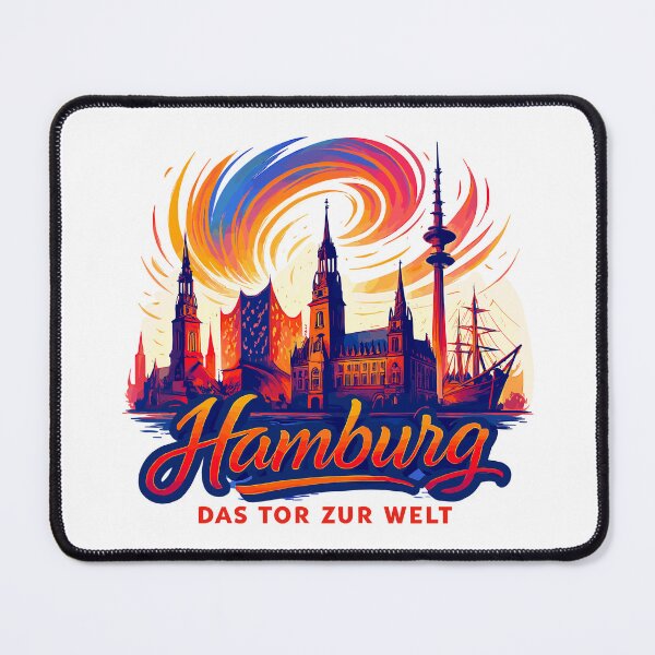 Item preview, Hamburg Gateway to the World City Silhouette Harbor Gift designed and sold by Pineapple-Tree.
