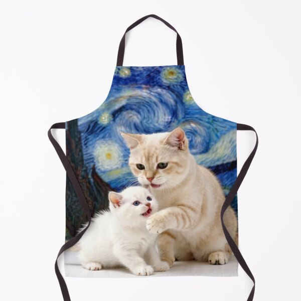 Item preview, peach tabby white kitten starry night colorful cute cats designed and sold by SmashingDeals.