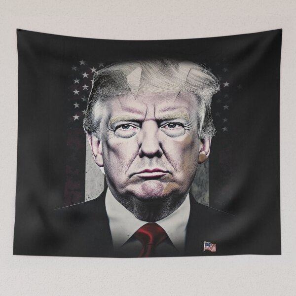 Item preview, Weathered Trump Portrait - Colorful Conflict designed and sold by CleverCulture.