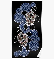 Aboriginal Art Authentic - Sea Turtles Poster