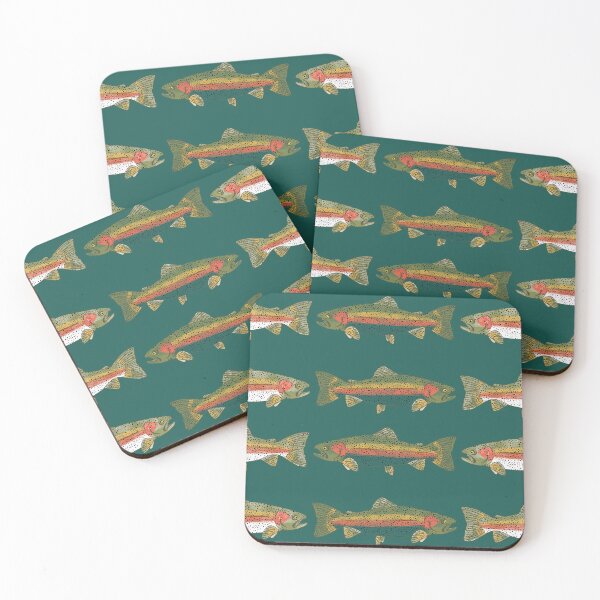 Item preview, Evergreen Rainbow Trout designed and sold by StickEmUpDecal.