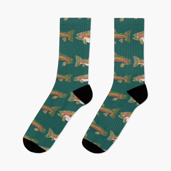 Item preview, Evergreen Rainbow Trout designed and sold by StickEmUpDecal.