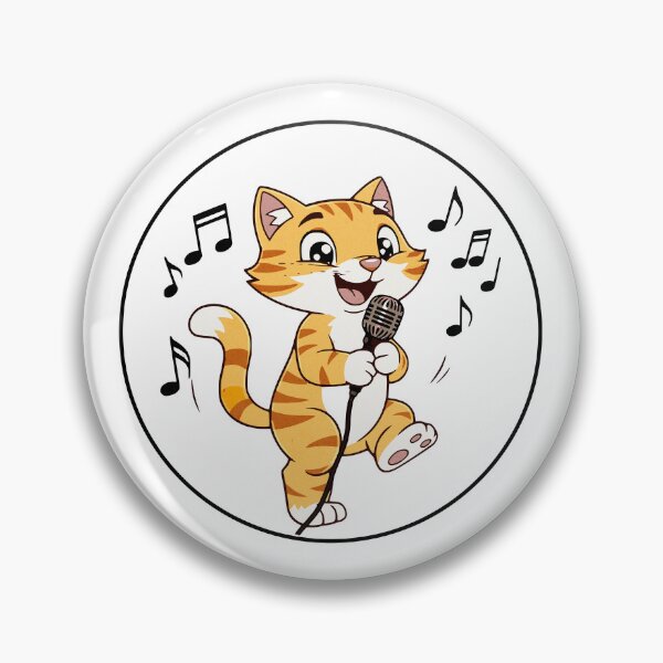 Item preview, Musical Cats – Lead Singer Cat | Cute Cartoon Musician Kitty designed and sold by Miller Made Studios.