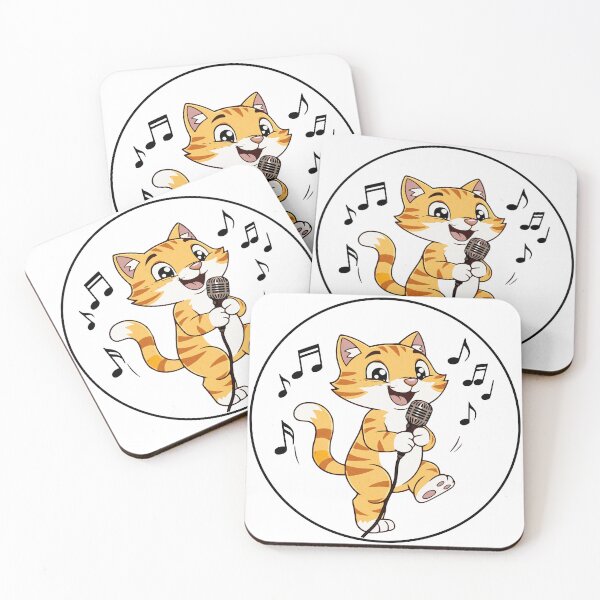 Item preview, Musical Cats – Lead Singer Cat | Cute Cartoon Musician Kitty designed and sold by Miller Made Studios.