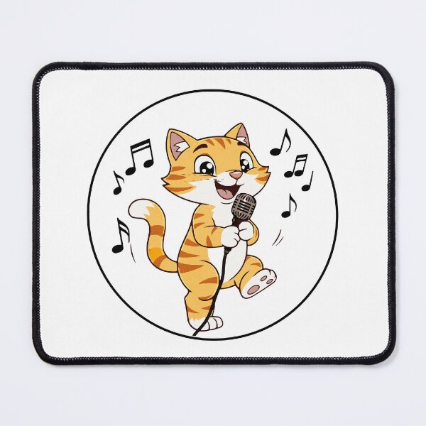 Item preview, Musical Cats – Lead Singer Cat | Cute Cartoon Musician Kitty designed and sold by Miller Made Studios.