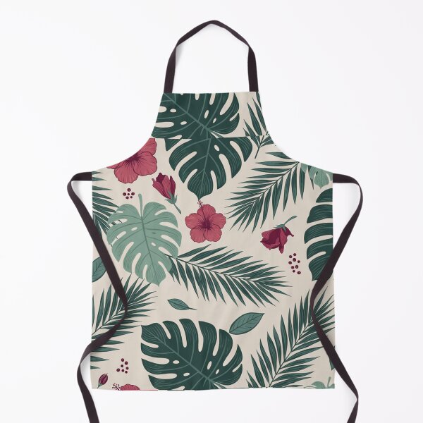 Item preview, Tropical seamless pattern with monstera leaves and hibiscus designed and sold by SassyArtistry.