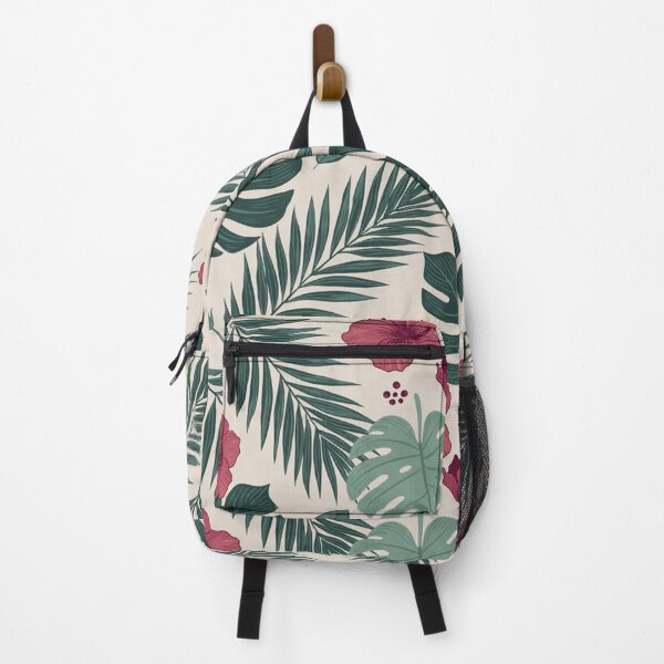 Item preview, Tropical seamless pattern with monstera leaves and hibiscus designed and sold by SassyArtistry.