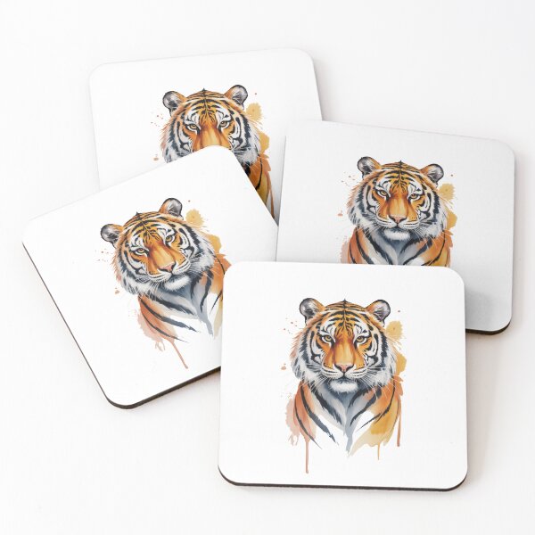 Item preview, Majestic Watercolor Tiger Portrait Art designed and sold by EM&Maker.