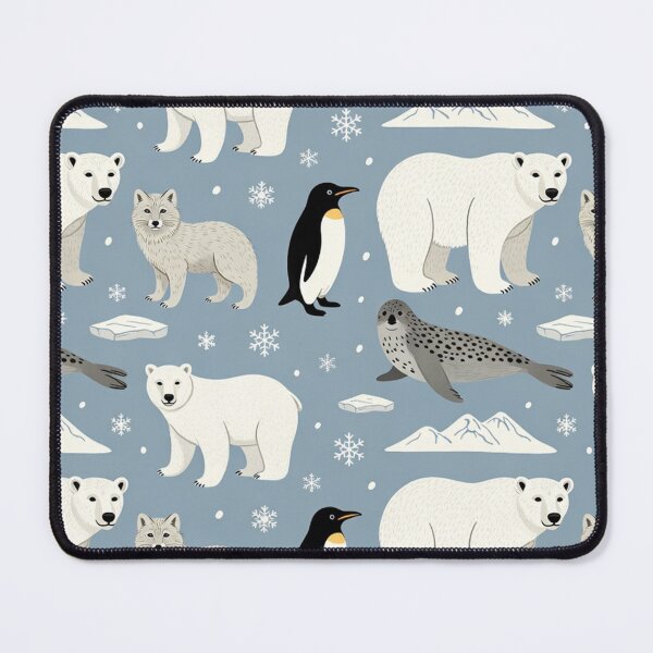 Item preview, Arctic animals seamless pattern with polar wildlife illustrations designed and sold by SassyArtistry.