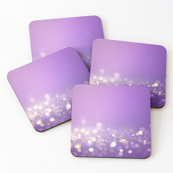 Item preview, Purple dreamy glitter bokeh with soft golden lights designed and sold by SassyArtistry.
