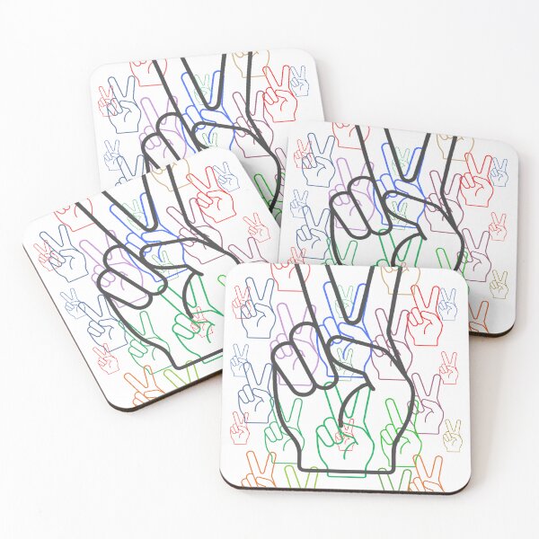 Item preview, Peace Signs in Many Colors designed and sold by LineArtNordic.