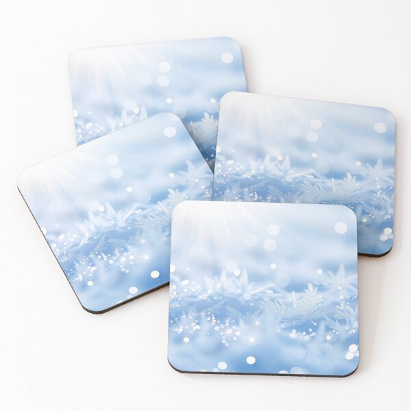 Item preview, Sunlit icy winter background with sparkling frost crystals designed and sold by SassyArtistry.