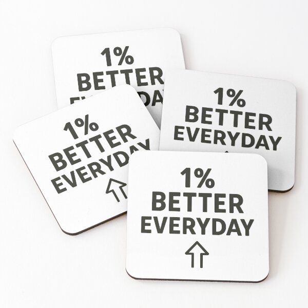 Item preview, 1% Better Everyday – Minimalist Motivation | Self Improvement Quote Design designed and sold by moderntouchadli.