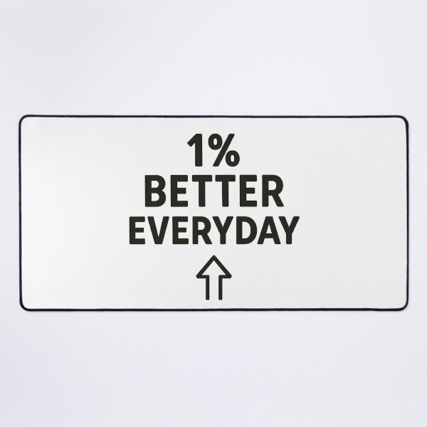 Item preview, 1% Better Everyday – Minimalist Motivation | Self Improvement Quote Design designed and sold by moderntouchadli.