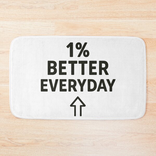 Item preview, 1% Better Everyday – Minimalist Motivation | Self Improvement Quote Design designed and sold by moderntouchadli.