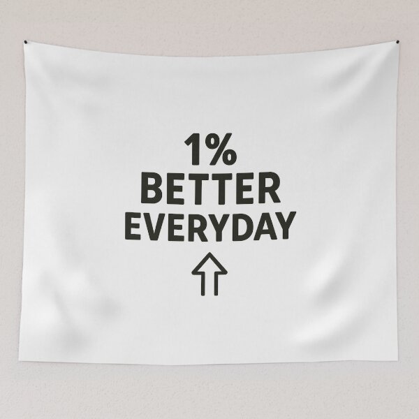 Item preview, 1% Better Everyday – Minimalist Motivation | Self Improvement Quote Design designed and sold by moderntouchadli.