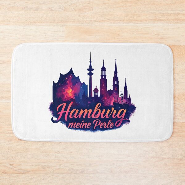 Item preview, Hamburg Pearl City Silhouette Harbor Gift designed and sold by Pineapple-Tree.