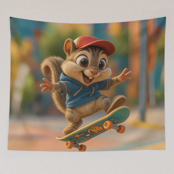 Item preview, Skater Indian Palm Squirrel designed and sold by Sillytoe.