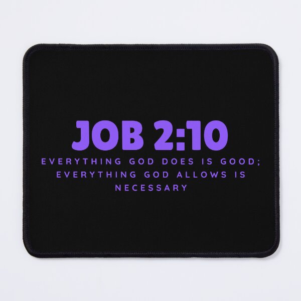 Item preview, Everything God Does Is Good – Job 2:10 Purple Typography Christian designed and sold by MoriaStore.