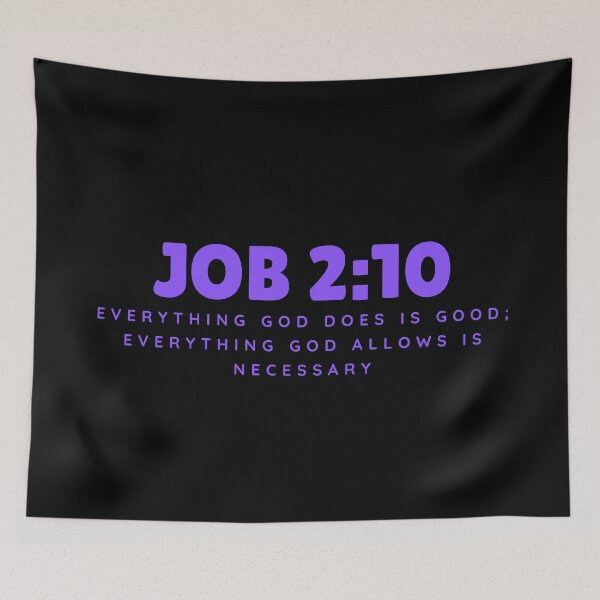 Item preview, Everything God Does Is Good – Job 2:10 Purple Typography Christian designed and sold by MoriaStore.
