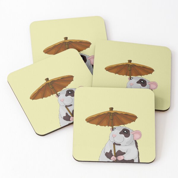 Item preview, Rat with a Summer Parasol designed and sold by Cozy Little Doodles by Hosha’na.