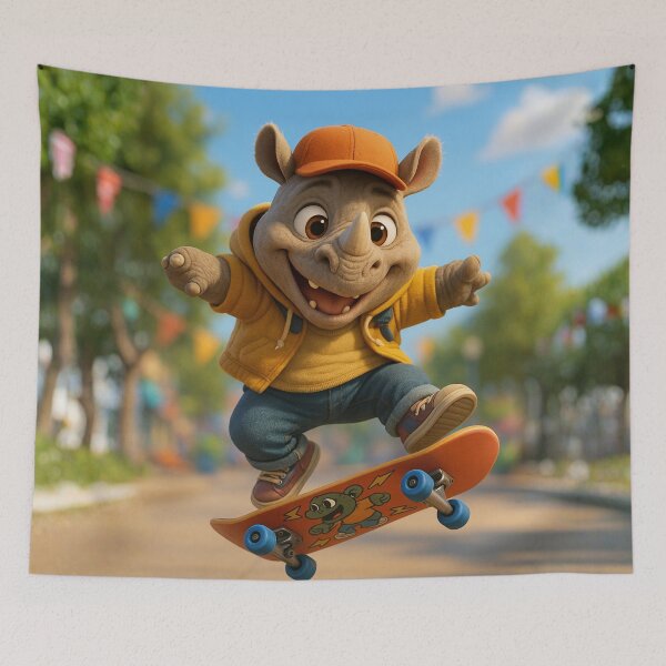 Item preview, Skater Indian Rhinoceros designed and sold by Sillytoe.