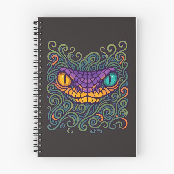 Item preview, Colorful Viper Face Tribal Illustration designed and sold by WildlifeInc.