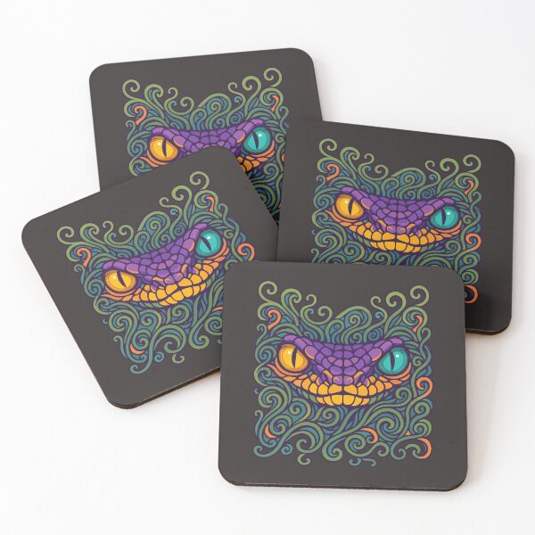Item preview, Colorful Viper Face Tribal Illustration designed and sold by WildlifeInc.