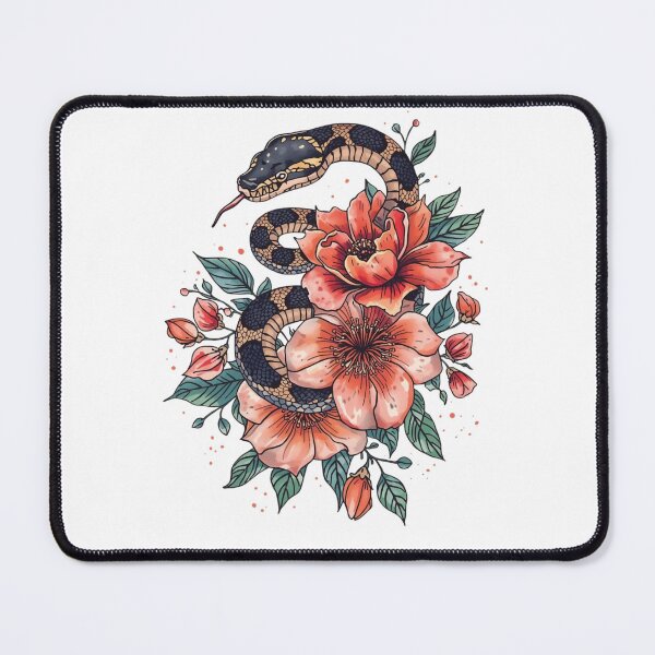 Item preview, Elegant Floral Snake Winding Through Blossoms designed and sold by Don'R.