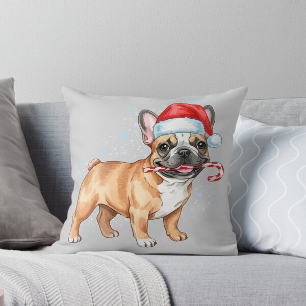 Item preview, Bulldog with Santa Hat design designed and sold by OPixStudio.
