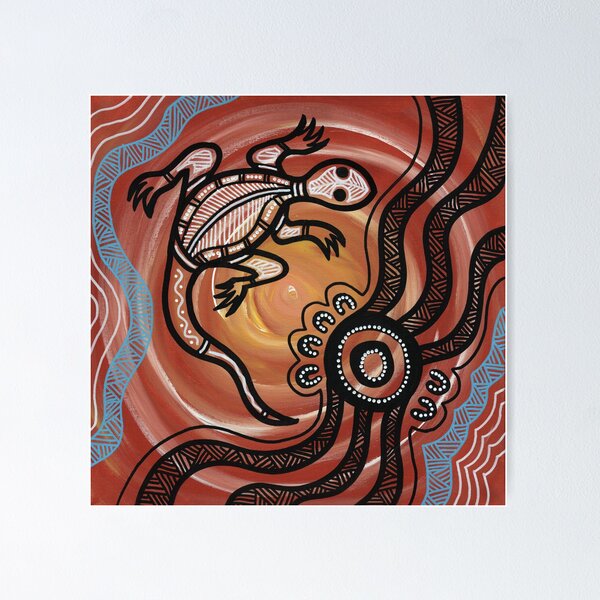 Item preview, Authentic Aboriginal Art - Lizard designed and sold by HogarthArts.