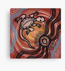 Aboriginal Art - Lizard Canvas Print