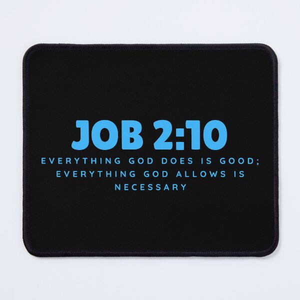 Item preview, Everything God Does Is Good – Job 2:10 Sky Blue Typography Christian designed and sold by MoriaStore.