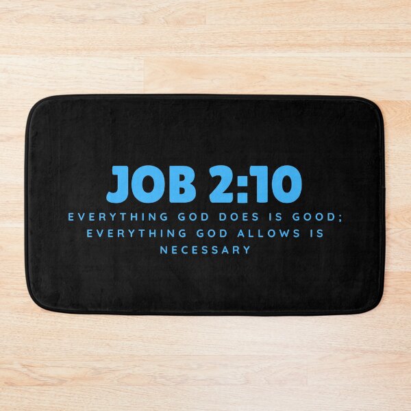 Item preview, Everything God Does Is Good – Job 2:10 Sky Blue Typography Christian designed and sold by MoriaStore.