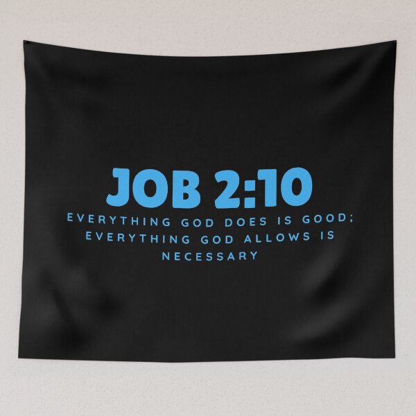 Item preview, Everything God Does Is Good – Job 2:10 Sky Blue Typography Christian designed and sold by MoriaStore.