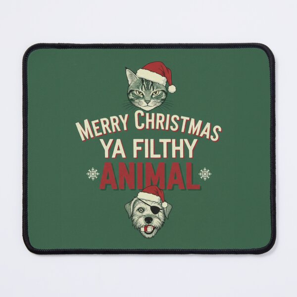 Item preview, Merry Christmas Ya Filthy Animal – Home Alone Cat Dog designed and sold by PunchDrop.
